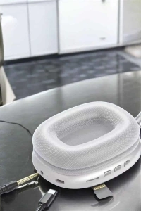 P9 Plus Kablosuz Kulak Üstü Bluetooth Kulaklık Beyaz Yüksek Ses Kaliteli