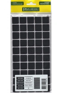 Pacific 6020 BL Yapışkanlı Keçe  20 mm X 20 mm Siyah