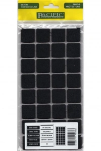 Pacific 6025 BL Yapışkanlı Keçe 25 mm X 25 mm Siyah