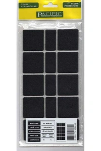 Pacific 6040 BL Yapışkanlı Keçe  40 mm X 40 mm Siyah