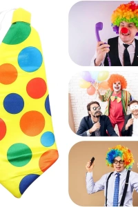 Palyaço Kravatı Lastikli Geniş Kesim