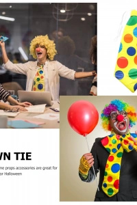 Palyaço Kravatı Lastikli Geniş Kesim