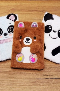 Panda Tasarımlı Peluş Defter