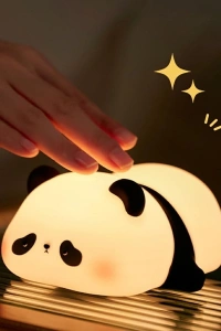 Panda Tasarımlı Renk Değiştirebilen Dokunmatik Gece Lambası