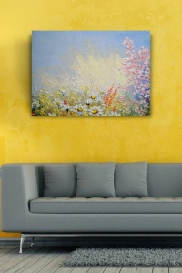 Papatya Tarlası Yağlıboya Kanvas Tablo 50 x 70