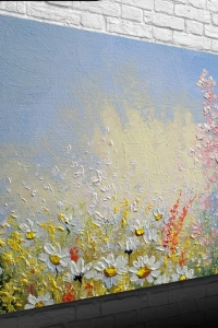 Papatya Tarlası Yağlıboya Kanvas Tablo 50 x 70