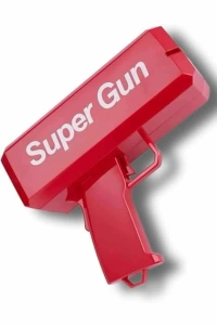 Para Dolar Saçma Para Atma Tabancası Otomatik Kırmızı Oyuncak