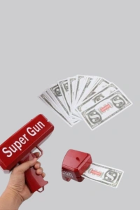 Para Saçma Makinesi Kırmızı Model 100’lü Sahte Para Hediyeli