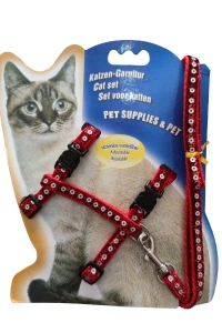 Parlak Kedi Gezdirme Göğüs Tasması