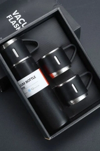 Paslanmaz Çelik Bardaklı Termos Seti 500 ML