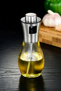 Paslanmaz Çelik Başlıklı Cam Spray Yağdanlık