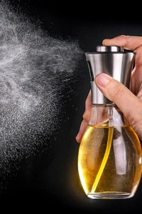 Paslanmaz Çelik Başlıklı Cam Spray Yağdanlık