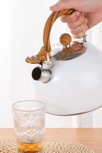 Paslanmaz Çelik Demlik Beyaz Renk