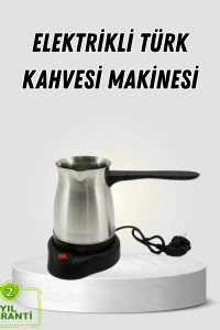 Paslanmaz Çelik Elektrikli Cezve 800W 6 Fincan Kapasiteli
