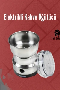 Paslanmaz Çelik Elektrikli Kahve Değirmeni | Sessiz, Hızlı, Çok Amaçlı Öğütücü (200W)