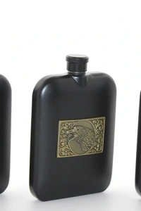 Paslanmaz Çelik Kabartmalı Tekli 6 Oz Matara