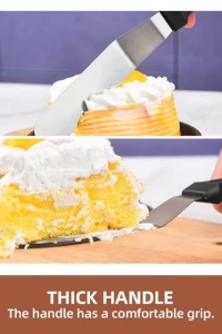 Paslanmaz Çelik L Tipi Pastacı Spatulası