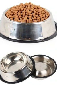 Paslanmaz Çelik Metal Mama Kabı 22 cm.