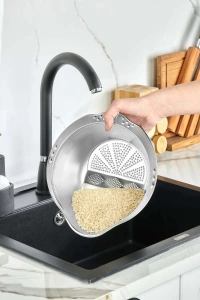 Paslanmaz Çelik Pirinç Süzgeci