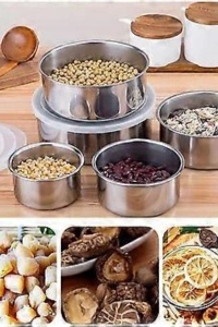 Paslanmaz Çelik Yemek Saklama Kabı Seti