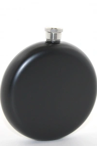 Paslanmaz Çelik Yuvarlak 8 Oz Tekli Matara Siyah Renk