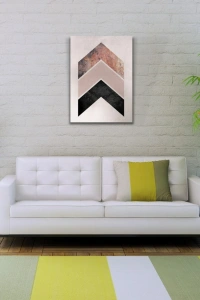 Pastel Renklerde Geometrik Şekiller Kanvas Tablo 50 x 70