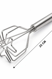 Patates Ezici - Kalp Şekilli - Paslanmaz Çelik - 26 cm Uzunluk