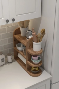 Mutfak Rafı Baharatlık Peçetelik Atlantik Çam