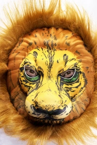 Peluş Aslan Maskesi Kahverengi Yeleli Mega Peluş 33 No