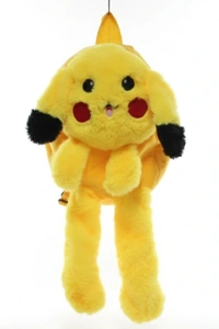 Peluş Işıklı Oynar Kulaklı Pikachu Sırt Çantası