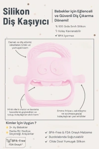 Pembe Bebek Silikon Diş Kaşıyıcı