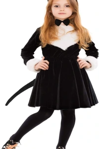 Pembe Kedi Seti - Taç, Kuyruk, Papyon Çocuk Boy