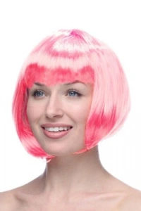 Pembe Kısa Peruk