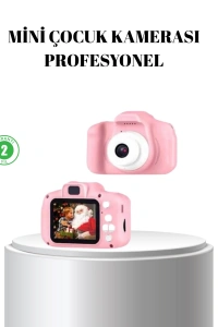 Pembe Mini 1080p HD Çocuk Kamera – 8MP, Video Kaydı,TF Kart Destekli