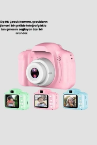 Pembe Mini 1080p HD Çocuk Kamera – 8MP, Video Kaydı,TF Kart Destekli