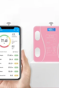 Pembe Renk Bluetooth Özellikli Akıllı Tartı
