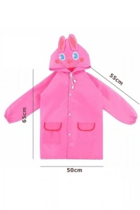 Pembe Sevimli Çocuk Yağmurluk