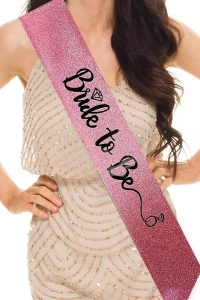 Pembe Siyah Alyanslı Bride To Be Kuşak Kemer