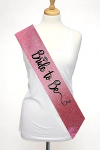 Pembe Siyah Alyanslı Bride To Be Kuşak Kemer