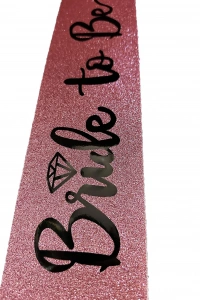 Pembe Siyah Alyanslı Bride To Be Kuşak Kemer