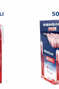 Pensan Büro 2270 Kırmızı Tükenmez Kalem 1.0 mm Medium Yerli Üretim 1 Adet