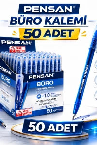 Pensan Büro Tükenmez Kalem 1.0 mm Mavi 50 Adet