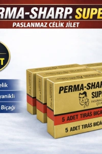 Perma-Sharp Super Paslanmaz Çelik Tıraş Bıçağı 5’li 5 Kutu
