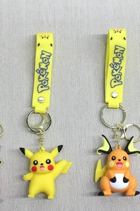 Pikachu Raichu Silikon Anahtarlık