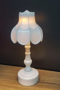 Pilli Dekoratif Abajur Masa Lambası