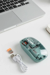 Pilli Kablosuz Mouse Bluetooth ve USB Uyumlu Sessiz Tıklama