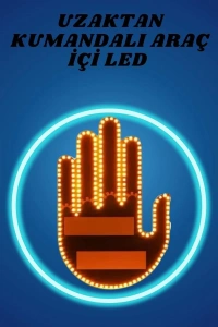 Pilli Led Işık Araç Camı İçin Uzaktan Kumandalı El Simgesi