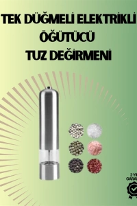 Pilli Otomatik Baharat Değirmeni Gıda Sınıfı Çelik Sessiz Öğütücü Alet