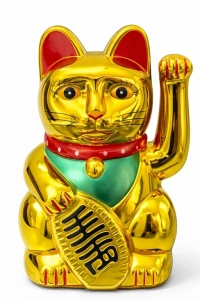 Pilli Sallanan Şans Kedisi - Maneki Neko