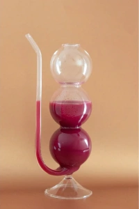 Pipetli Boğumlu Cam Bardak